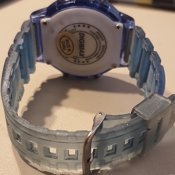 10/$20 Digimax Blue/White Digital Alarm Chrono Men's Watch - Picture 3 of 4